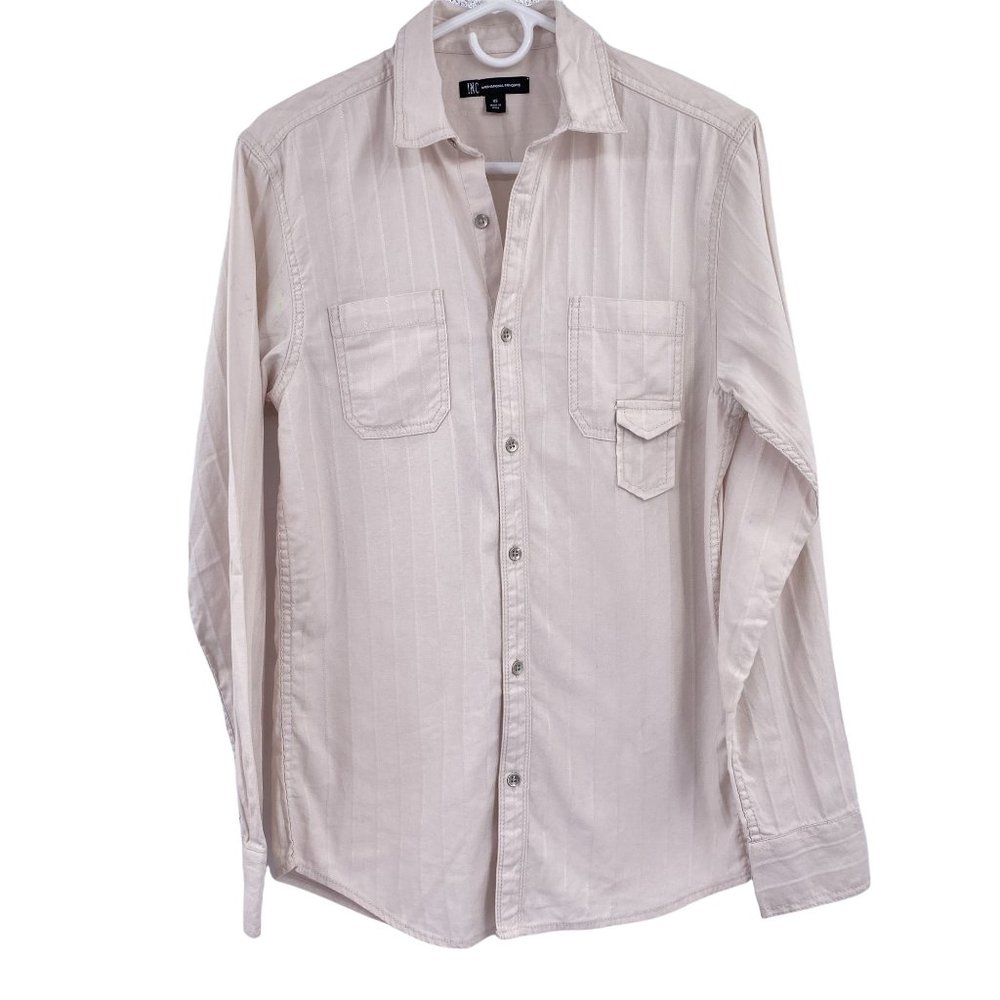 INC Mens button front shirt size xsmall stripes LS
